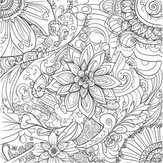 Intricate Grayscale Floral Patterns Coloring Page 12482-10275