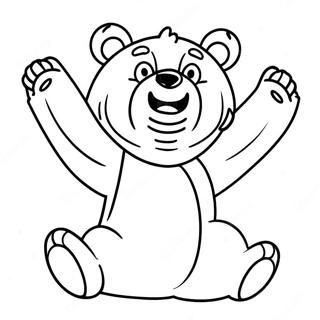 Grizzy The Bear In A Funny Pose Coloring Page 12512-10302