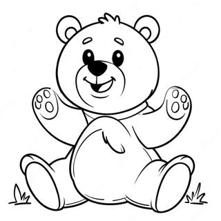 Grizzy The Bear In A Funny Pose Coloring Page 12512-10304