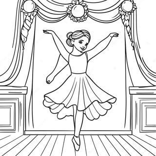 Realistic Ballerina Coloring Pages