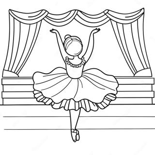 Graceful Ballerina Dancing On Stage Coloring Page 12522-10315