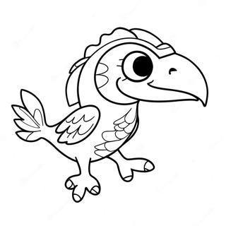 Cheerful Seahawks Mascot Coloring Page 12552-10333