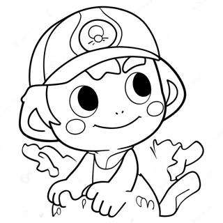 Ash Ketchum Pokemon Coloring Page 12591-10362