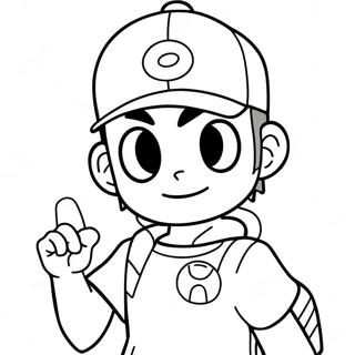 Ash Ketchum Pokemon Coloring Page 12591-10364