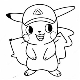 Ash With Pikachu Coloring Page 12592-10365