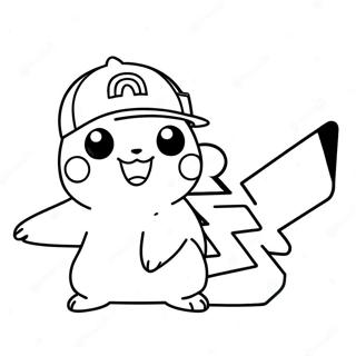 Ash With Pikachu Coloring Page 12592-10366