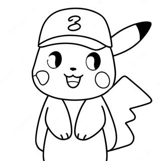 Ash With Pikachu Coloring Page 12592-10367