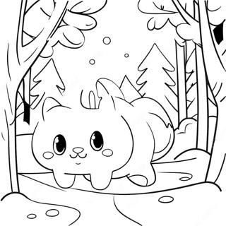 Cute January Winter Wonderland Coloring Page 12601-10372