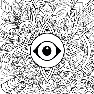 Colorful Evil Eye Mandala Coloring Page 12612-10381