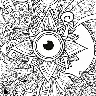 Colorful Evil Eye Mandala Coloring Page 12612-10382