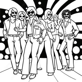 70s Disco Dance Party Coloring Page 12621-10394