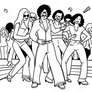 70s Disco Dance Party Coloring Page 12621-10395