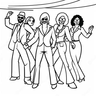 70s Disco Dance Party Coloring Page 12621-10396