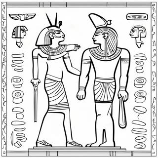 Ancient Egypt Hieroglyphs Coloring Page 12641-10402