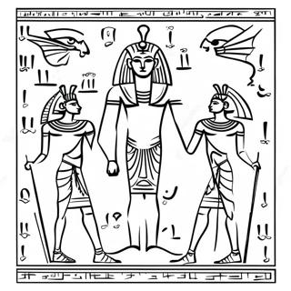 Ancient Egypt Hieroglyphs Coloring Page 12641-10403