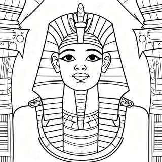 Pharaoh With Royal Crown Coloring Page 12642-10405