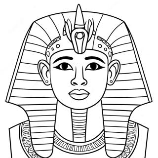 Pharaoh With Royal Crown Coloring Page 12642-10406