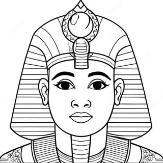 Pharaoh With Royal Crown Coloring Page 12642-10407