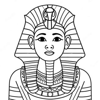 Pharaoh With Royal Crown Coloring Page 12642-10408