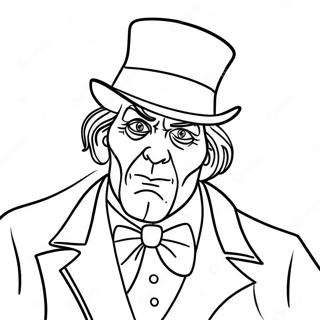 Ebenezer Scrooge S Transformation Coloring Page 12662-10418