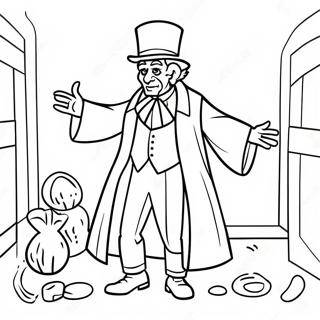 Ebenezer Scrooge S Transformation Coloring Page 12662-10419