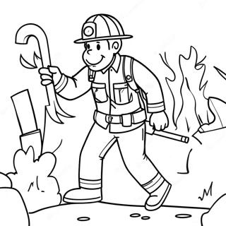 Adventurous Firefighter Coloring Page 12692-10448