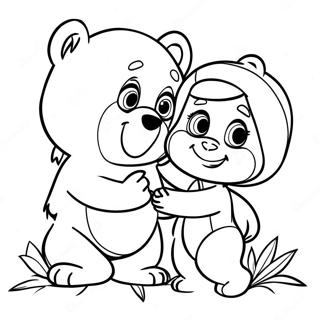 Masha And The Bear Coloring Pages