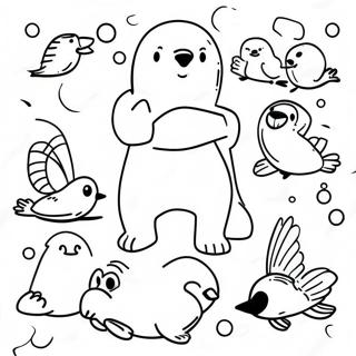 Arctic Animals Coloring Page 1271-1010