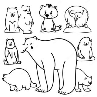 Arctic Animals Coloring Page 1271-1011