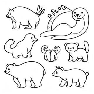 Arctic Animals Coloring Page 1271-1012