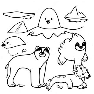 Arctic Animals Coloring Page 1271-1125