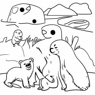 Arctic Animals Coloring Page 1271-1128