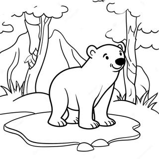 Playful Polar Bear Coloring Page 1272-1018