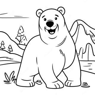 Playful Polar Bear Coloring Page 1272-1019