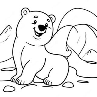 Playful Polar Bear Coloring Page 1272-1020