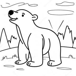 Playful Polar Bear Coloring Page 1272-1129