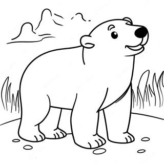 Playful Polar Bear Coloring Page 1272-1130