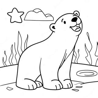 Playful Polar Bear Coloring Page 1272 1132