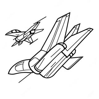 Fighter Jet In Flight Coloring Page 12732-10483