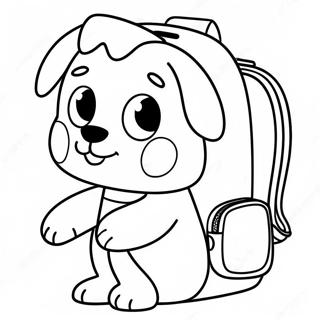 Cute Animal Backpack Coloring Page 12752-10494