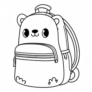 Cute Animal Backpack Coloring Page 12752-10496