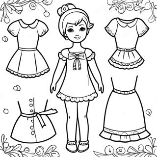 Paper Doll Coloring Pages