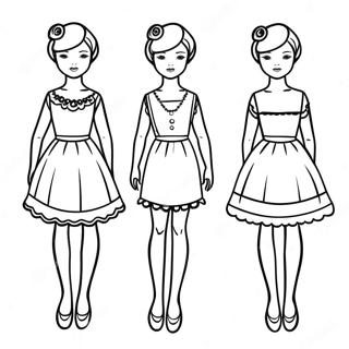 Paper Doll Coloring Page 12761-10498