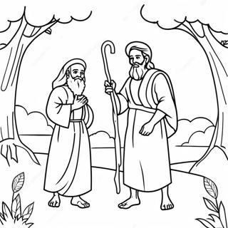 Faithful Abraham And Isaac Coloring Page 12782-10520