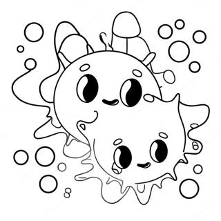 Cute Cartoon Cancer Cells Coloring Page 12792-10522