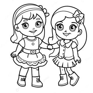 Polly Pocket With Friends Coloring Page 12802-10529