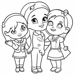 Polly Pocket With Friends Coloring Page 12802-10530