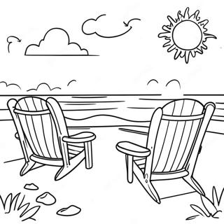 Sunny Florida Beach Scene Coloring Page 12812-10549