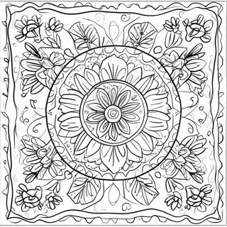 Colorful Papel Picado Designs Coloring Page 12822-10545