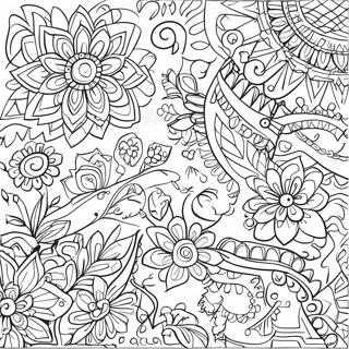 Colorful Papel Picado Designs Coloring Page 12822-10546